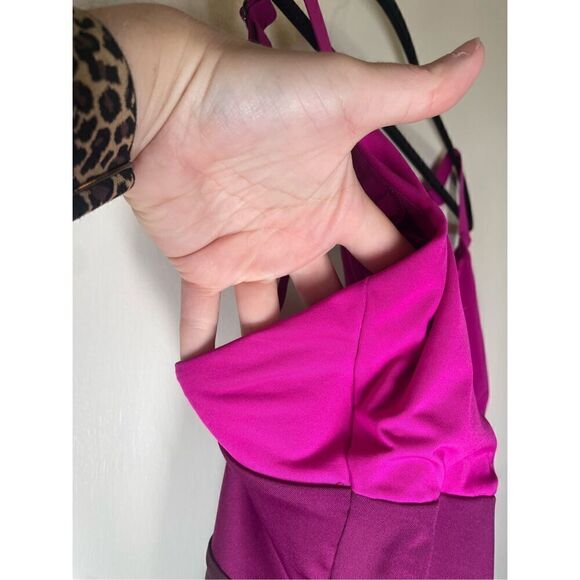 Athleta Coastline Colorblock Swimsuit In Electric Fuchsia size L - Picture 7 of 16